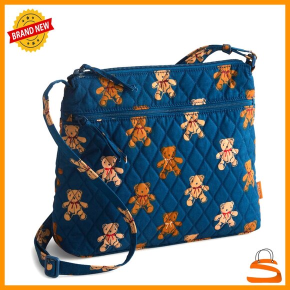 Premium Cotton Crossbody Bag with Adjustable Strap and Zip Pockets